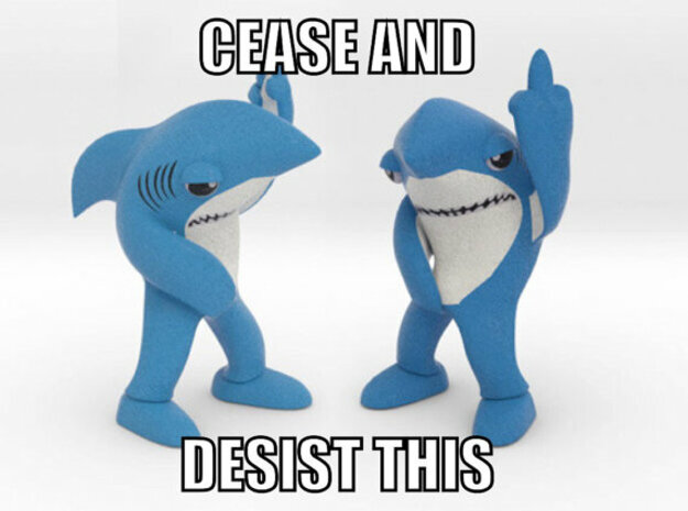 Left Shark - Cease and Desist This in Full Color Sandstone