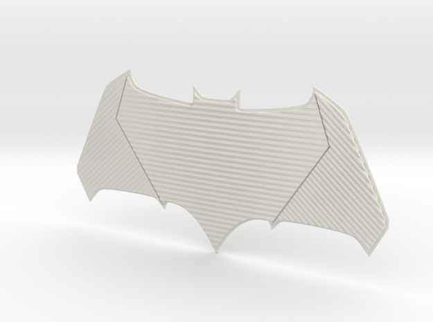 Batman Emblem - DOJ in White Natural Versatile Plastic