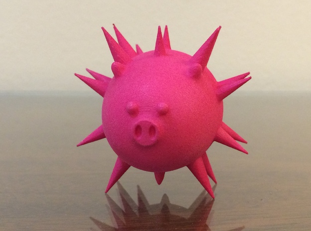 Blowfishpig in Pink Processed Versatile Plastic