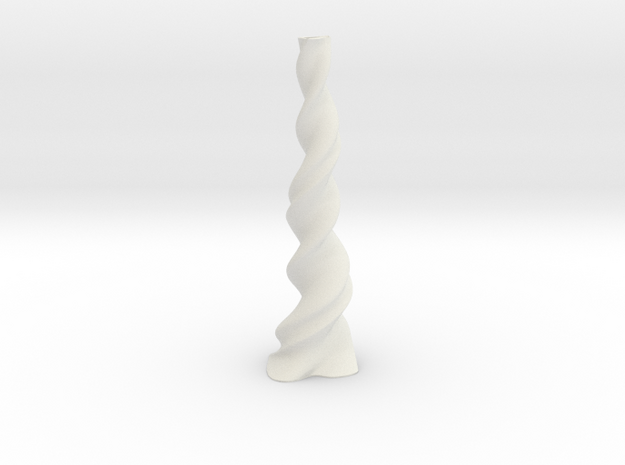 Vase 'Twist' - 45cm / 17.85" in White Natural Versatile Plastic