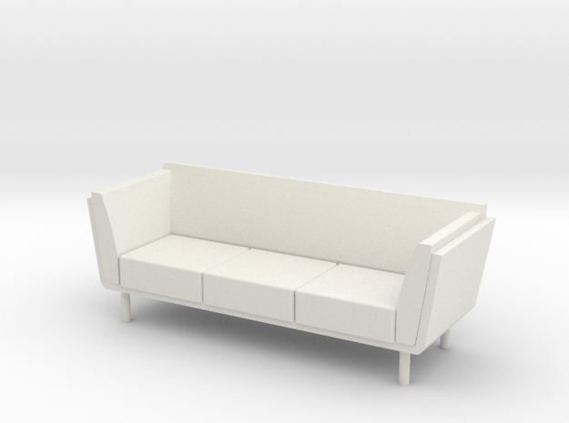 1:48 Goetz Sofa in White Natural Versatile Plastic