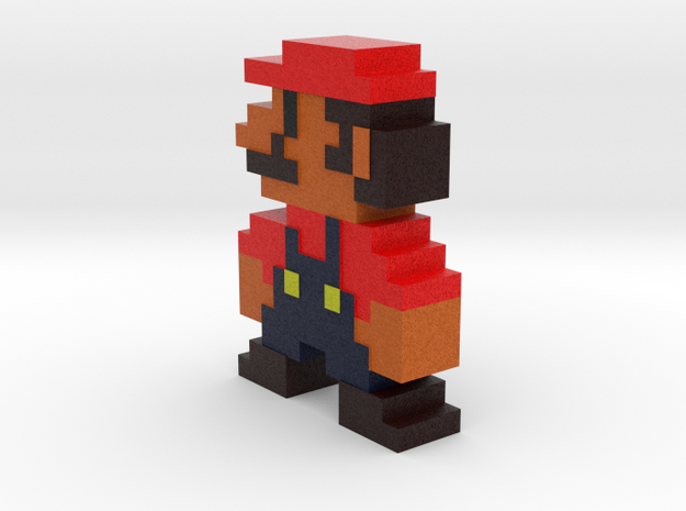 Pixel Mario in Full Color Sandstone