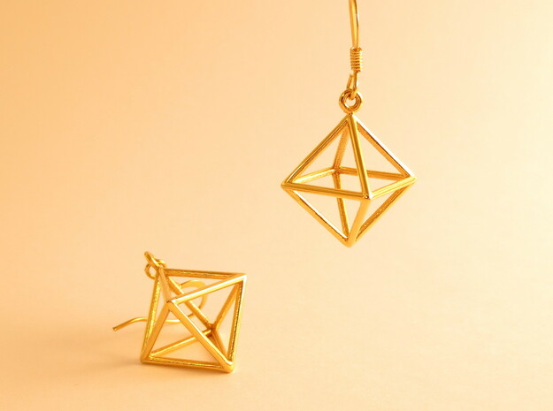 Air earrings in 18k Gold Plated Brass