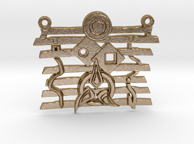 Warrior Ethos Pendant 146075 in Polished Gold Steel