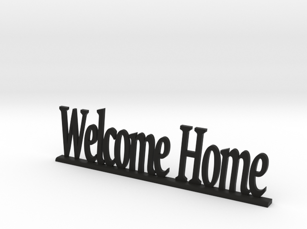 Letters 'Welcome Home' - 7.5cm / 3" in Black Natural Versatile Plastic