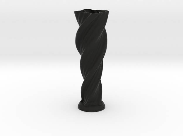 Vase 'Anuya' - 30cm / 12" in Black Natural Versatile Plastic