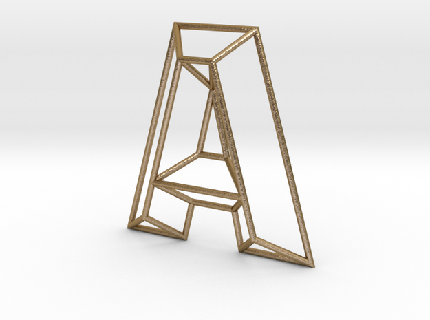 A Typolygon in Polished Gold Steel