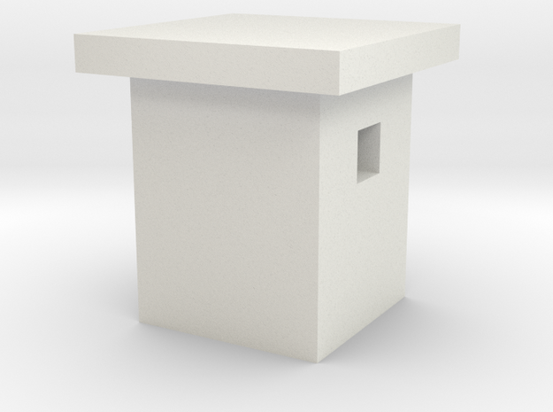 1/350 Concrete Bunker 3 in White Natural Versatile Plastic