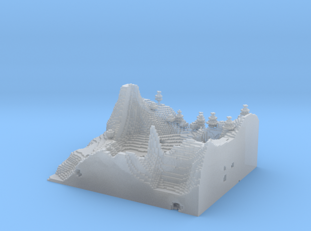 Minecraft 1.8 Two Hills season 1 (1 mm)  in Smooth Fine Detail Plastic
