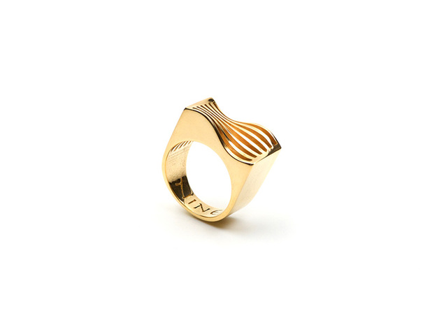 Sine Wave in 18K Gold Plated