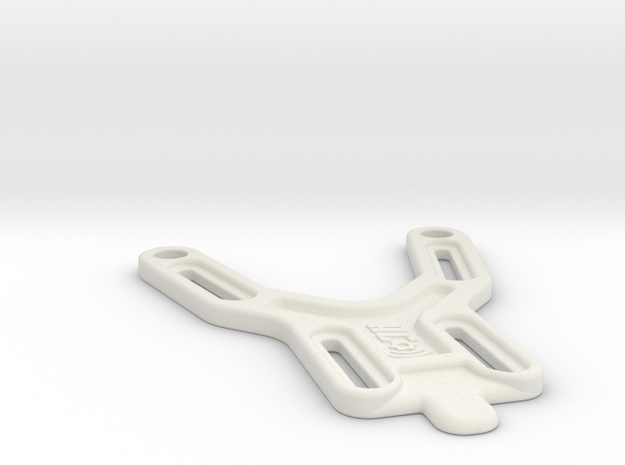 Battery Strap with stops for Associated B5M in White Natural Versatile Plastic