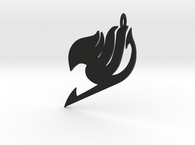 Fairy Tail Logo Pendant in Black Natural Versatile Plastic