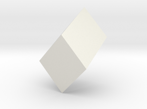 Monoclinic prism in White Natural Versatile Plastic