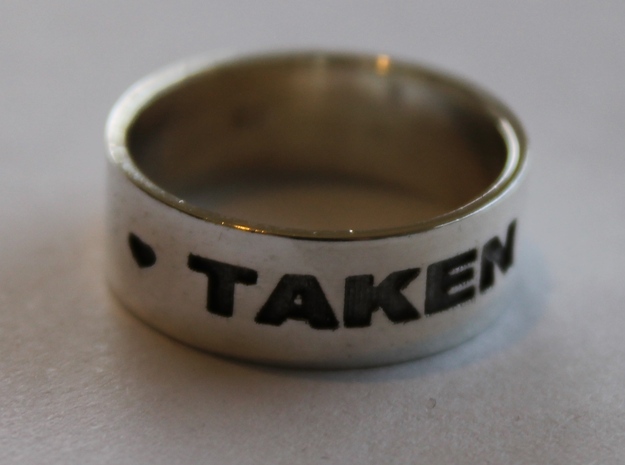 TAKEN Ring Size 7 in Polished Silver