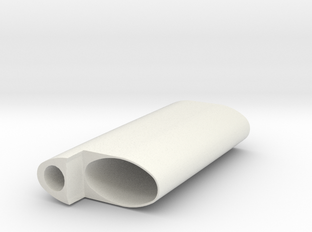Cigarette and Lighter Holder in White Natural Versatile Plastic