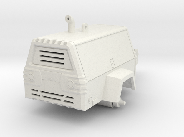 1/64 Towable Air Compressor in White Natural Versatile Plastic
