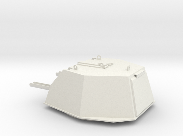 1:16 scale model of DShKM-2BU turret for Soviet WW in White Natural Versatile Plastic