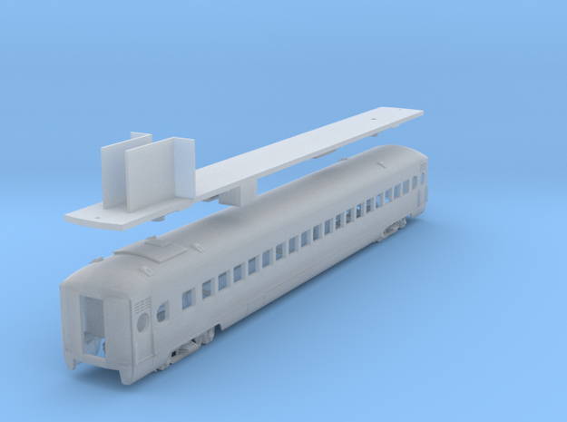 D&H lightweight coach #201 - 206, as built (1/160) in Smooth Fine Detail Plastic