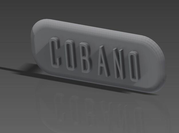 COBANO ®     Logo in Blue Processed Versatile Plastic
