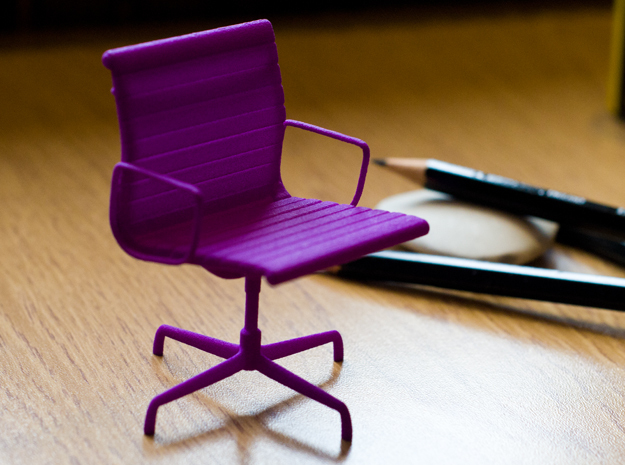 Aluminium Group Style Chair 1/12 Scale in Purple Processed Versatile Plastic