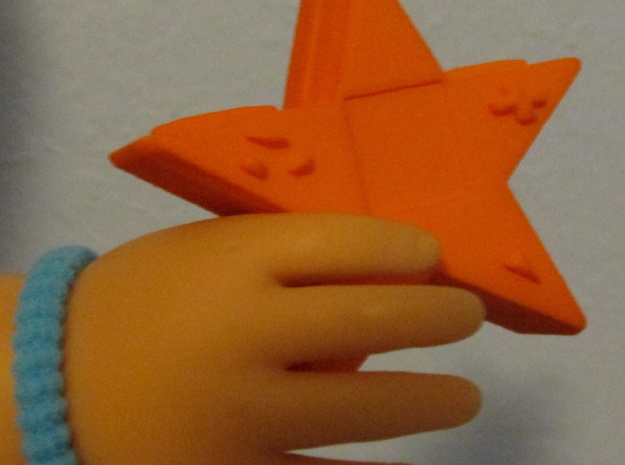 Doll Pretend Handheld Video Game System - Star in Orange Processed Versatile Plastic
