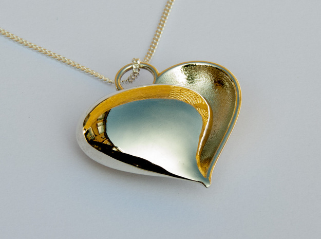 Shy Love (from $12.50) in Polished Silver: Small