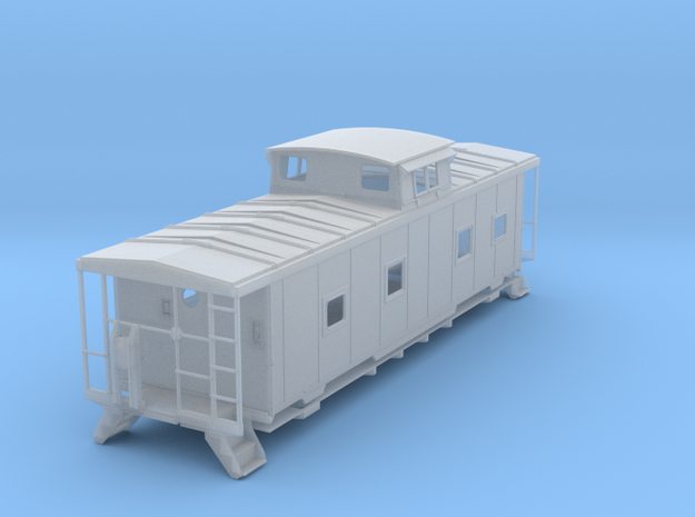ACL M5 Caboose, split window, no roofwalk - HO in Smooth Fine Detail Plastic