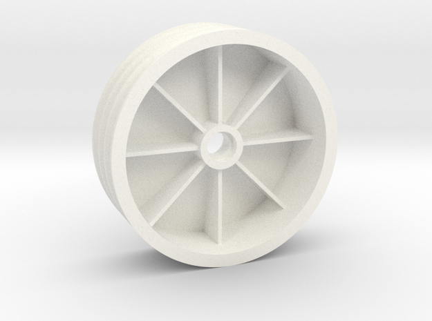 NIX68521 Front TQ wheel 2.125" (1pcs) in White Processed Versatile Plastic