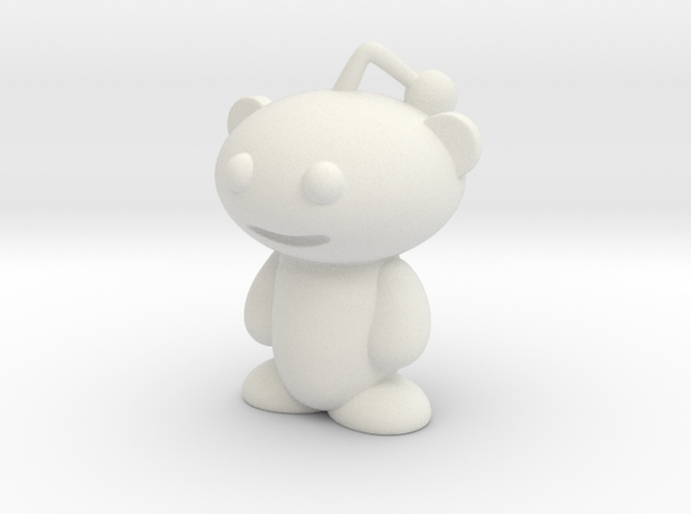 Reddit Alien Figure 3 inches in White Natural Versatile Plastic