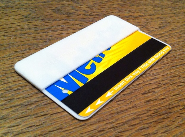 MTA New York Subway Metrocard Holder in White Natural Versatile Plastic