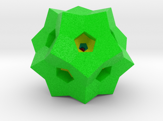 0077 "Dodecaplex" Polytope 120-Cell #002 (5 cm) in Full Color Sandstone