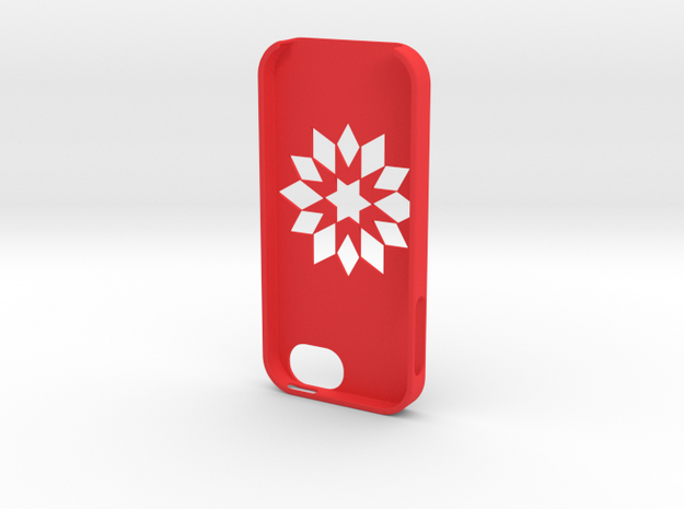Flower Iphone5 Case in Red Processed Versatile Plastic