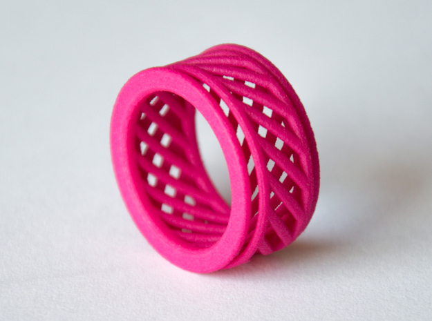 Fidget Ring - spinningRING in Pink Processed Versatile Plastic: 8.5 / 58