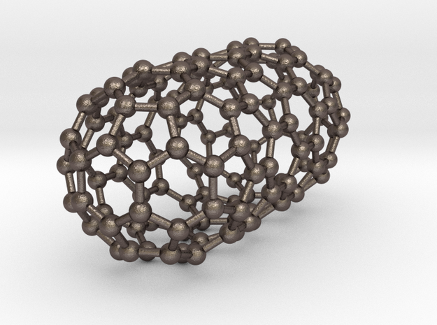 0079 Carbon Nanotube Capped (9,0) in Polished Bronzed Silver Steel