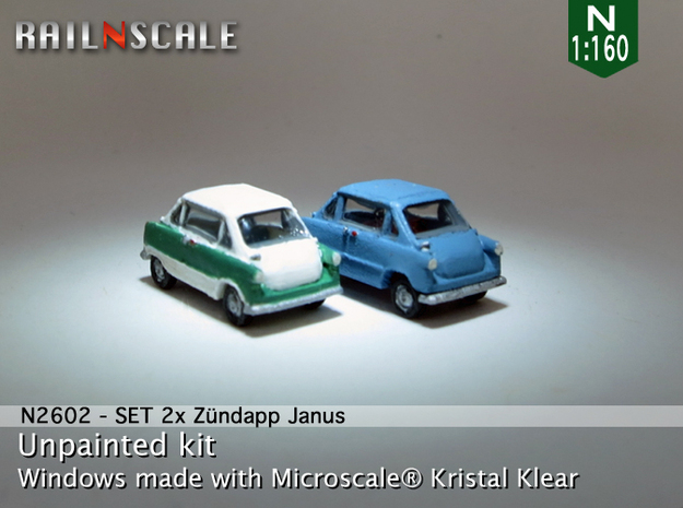 SET 2x Zündapp Janus (N 1:160) in Tan Fine Detail Plastic