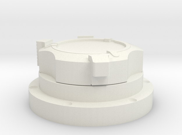 Apollo Scaled Gas Connector (Right) for Revell Man in White Natural Versatile Plastic