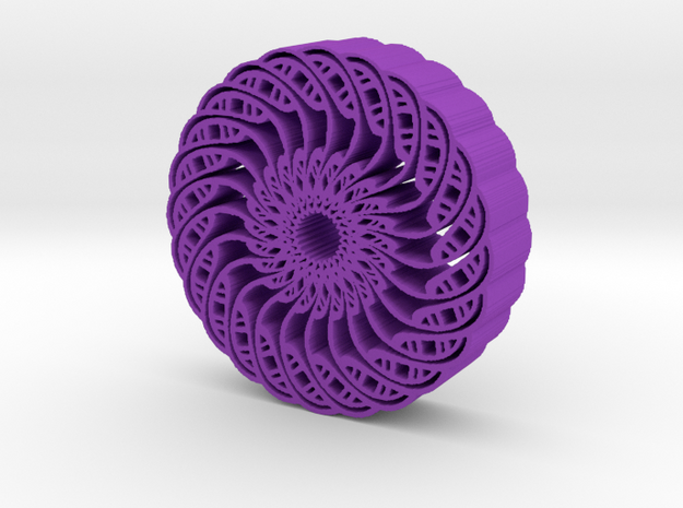 Kaleidoscope flower in Purple Processed Versatile Plastic