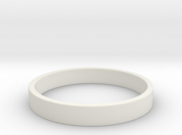 Simple and Elegant Unisex Ring | Size 8 in White Natural Versatile Plastic