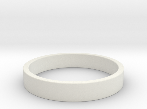 Simple and Elegant Unisex Ring | Size 5 in White Natural Versatile Plastic