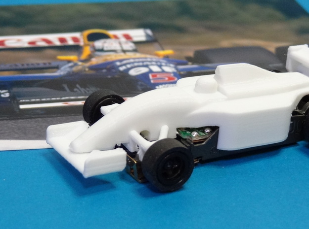 HO F1 1992 FW14B Slot Car Body in White Processed Versatile Plastic