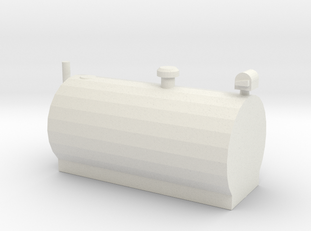 1/64 Big Horizontal Fuel Tank in White Natural Versatile Plastic