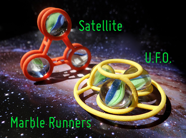 Marble Runner Satellite in Orange Processed Versatile Plastic