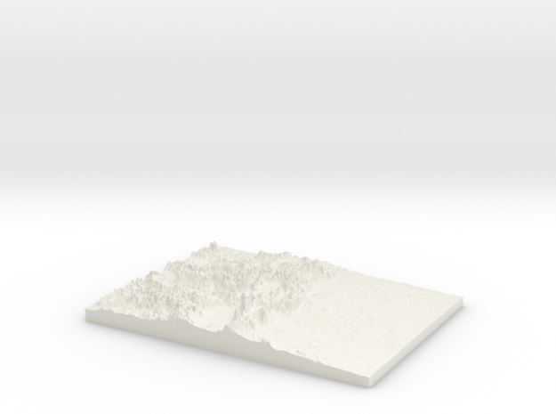 The State of Colorado: Topophile Model #0002 in White Natural Versatile Plastic