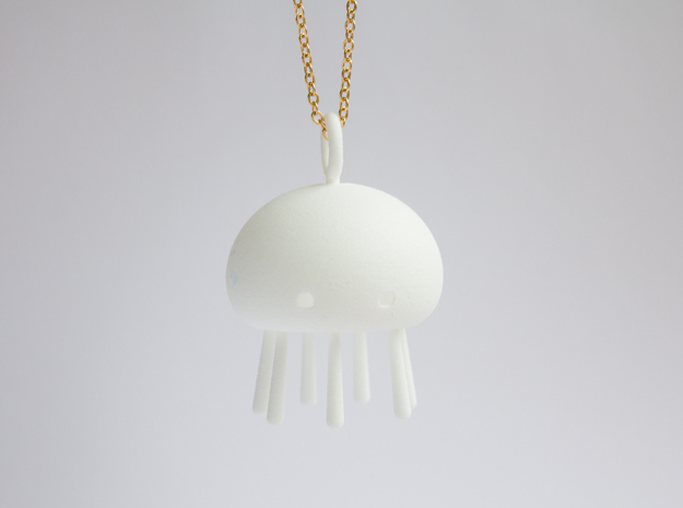 Jelly time! Jellyfish Pendant in White Processed Versatile Plastic