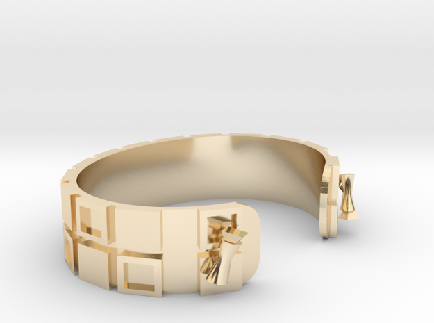 FairPlayCuffBracelet in 14k Gold Plated Brass