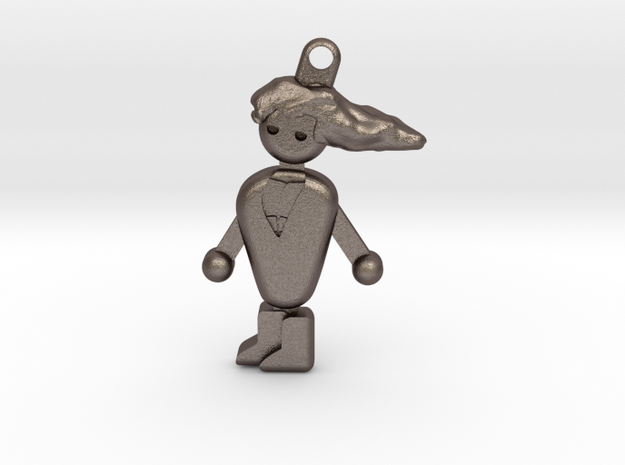 PCMR Keychain in Polished Bronzed Silver Steel