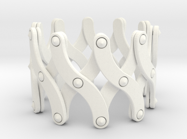 Expandable Bracelet SX in White Processed Versatile Plastic
