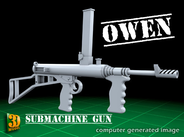 OWEN GUN (16x) in Smooth Fine Detail Plastic