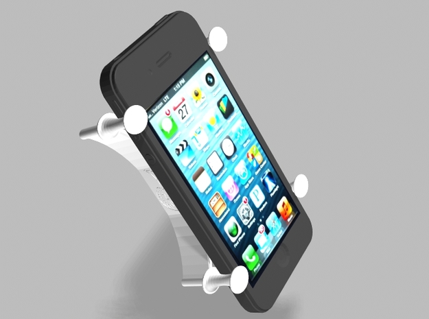 X Bracket Universal Smartphone Holder in White Natural Versatile Plastic