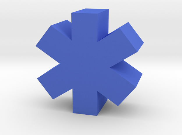 Game Piece, Medical Symbol in Blue Processed Versatile Plastic